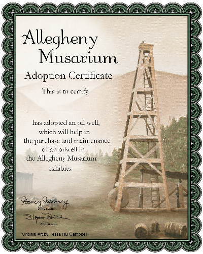 Oil Well Adoption Certificate